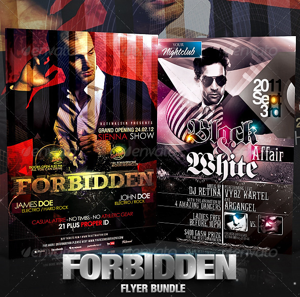 Forbidden Flyer Bundle - Clubs & Parties Events