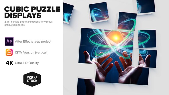 Cubic Puzzle Promo Cards 4K and Social