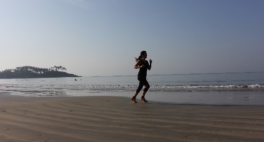 Running on the Beach