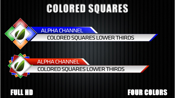 Colored Squares Lower Thirds