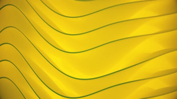 Digital Abstract Flowing Waves Yellow