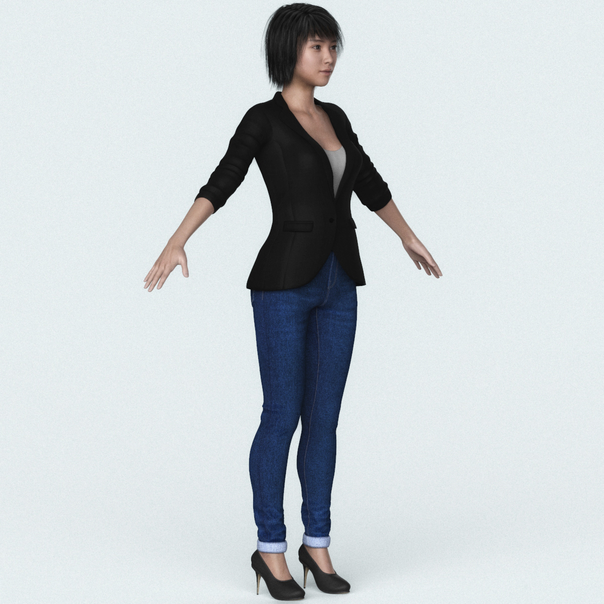 3Д little sex Young Chinese Girl 3D Character by 3darcmall | 3DOcean