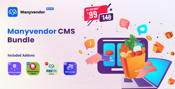 Manyvendor – eCommerce & Multi-vendor CMS Bundle