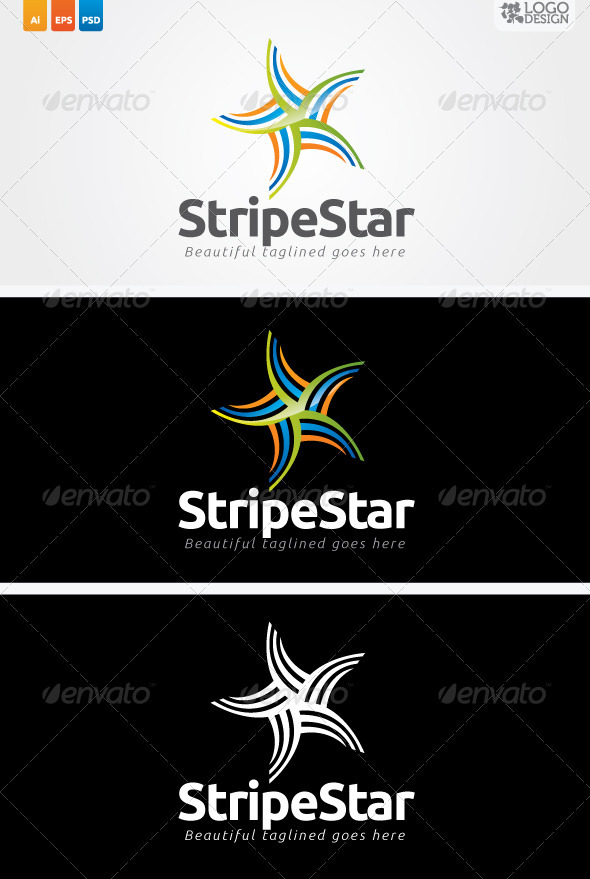 Stripe Star - Symbols Logo Templates
