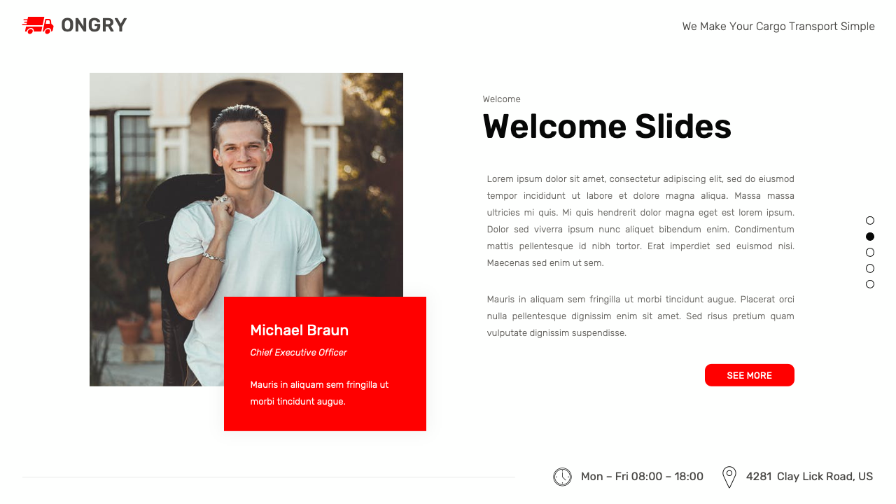 Ongry - Cargo and Shipping Keynote Presentation Templates, Presentation ...