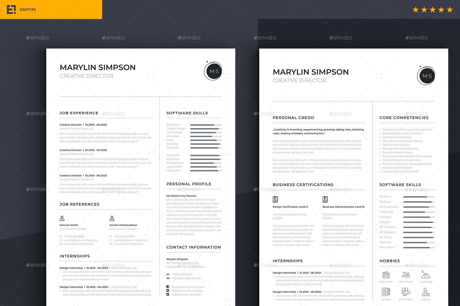 Resume, Print Templates | GraphicRiver