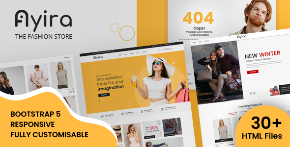 Top Ayira - The Fashion Store Websites HTML Templates