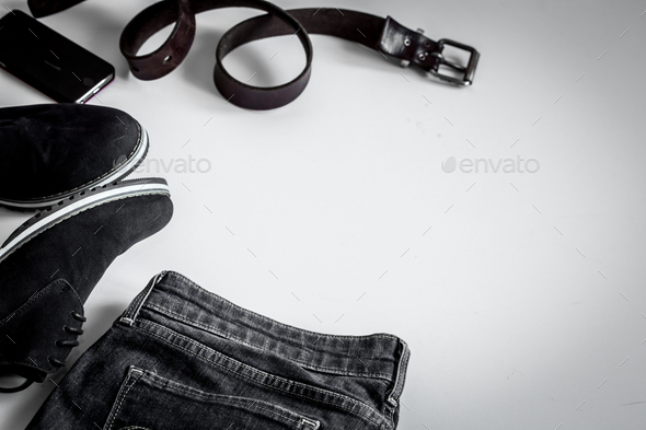 Set of men's clothes on white background Stock Photo by puhimec | PhotoDune