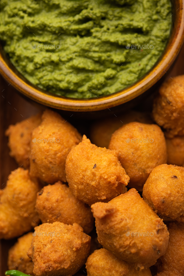 Indian Tasty Moong dal vada, pakora, bhajiya, Yellow Split Gram