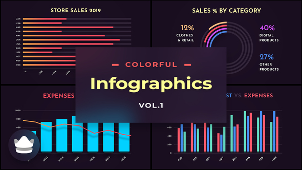 Colorful Infographics Vol.1 - After-Effects Template