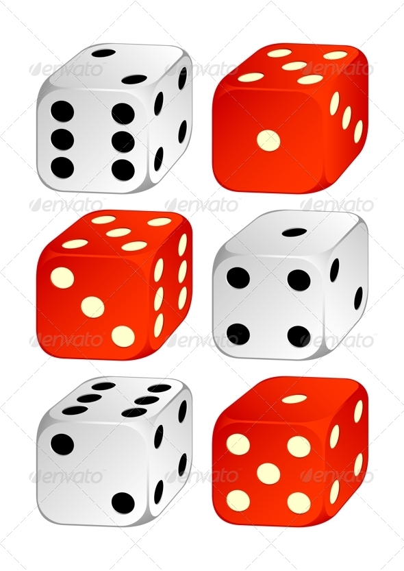 Playing cubes. - Objects Vectors