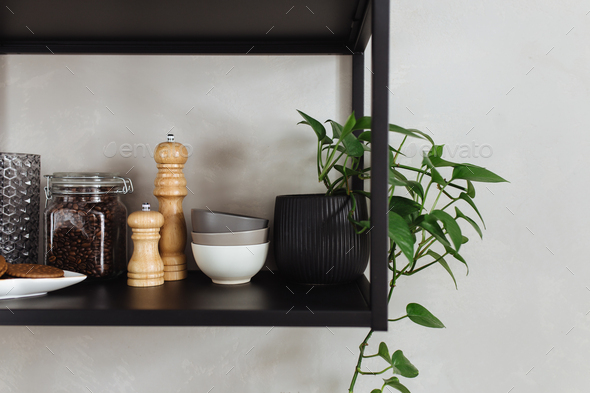 Styling Wire Shelves in the Kitchen