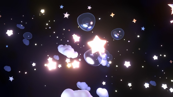 Stars And Bubbles Sky