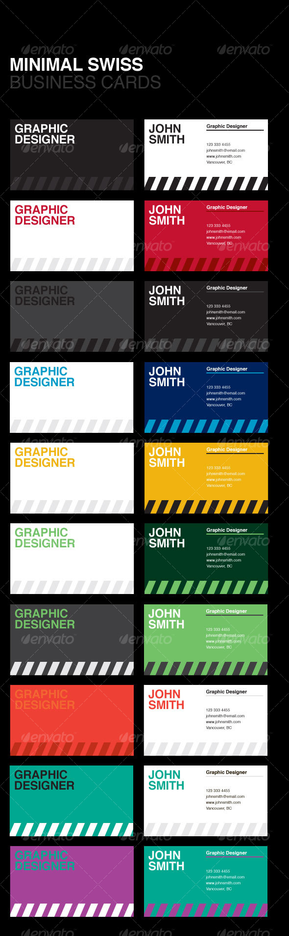 Swiss Minimal Business Cards - Creative Business Cards