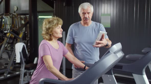 Seniors Exercising in Gym alt