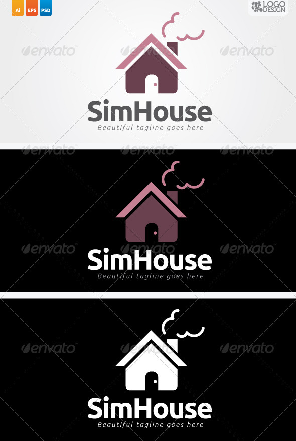 SimHouse - Buildings Logo Templates