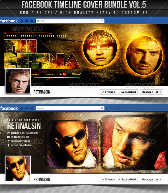 Facebook Timeline Cover Bundle Vol.5 - Facebook Timeline Covers Social Media