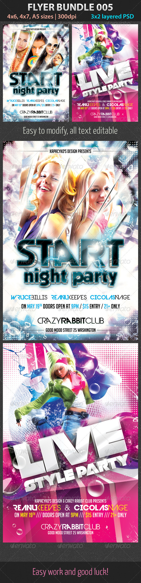 Flyer Bundle 005 - Clubs & Parties Events