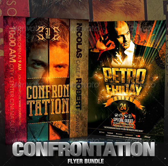 Confrontation Flyer Bundle - Clubs & Parties Events