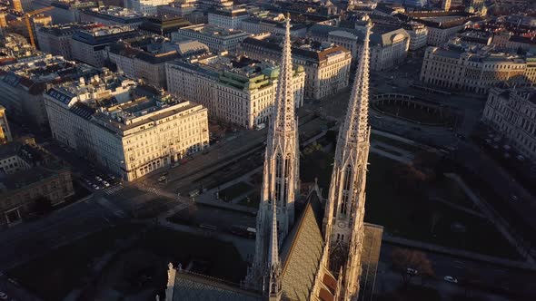 Aerial View of Votivkirche alt