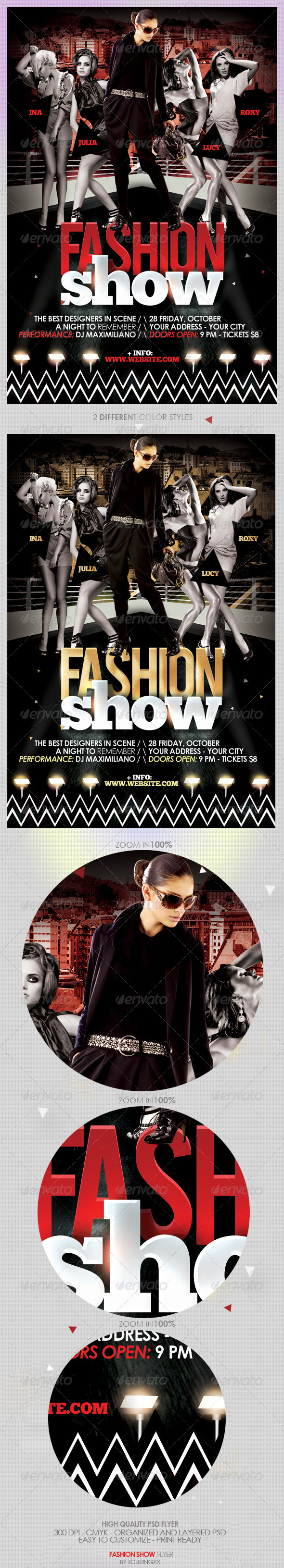 Fashion Show Flyer Template - Vol 2 - Clubs & Parties Events