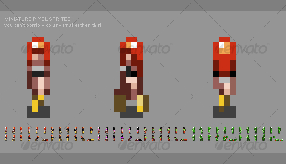 Miniature Pixel People Sprites - Sprites Game Assets