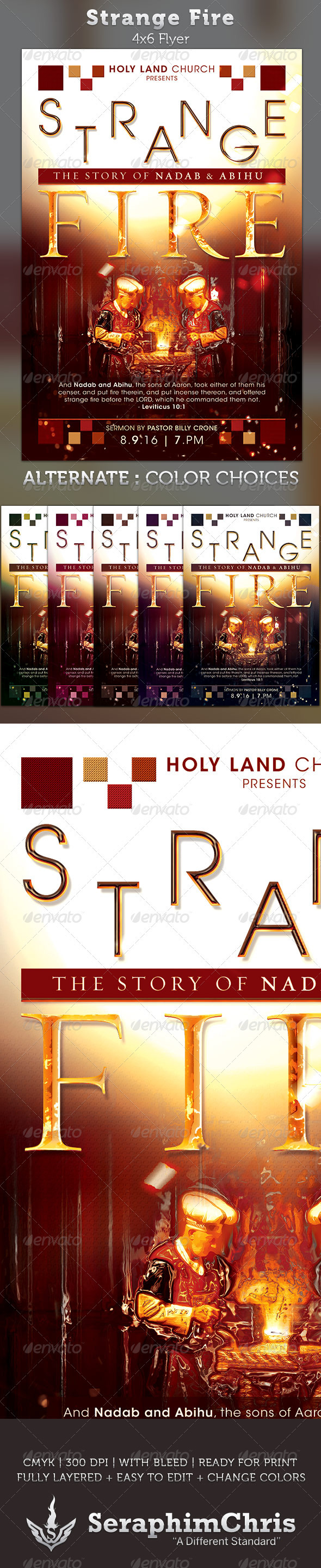 Strange Fire: Church Flyer Template - Church Flyers