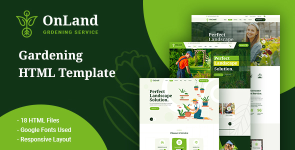 OnLand – Gardening HTML Template