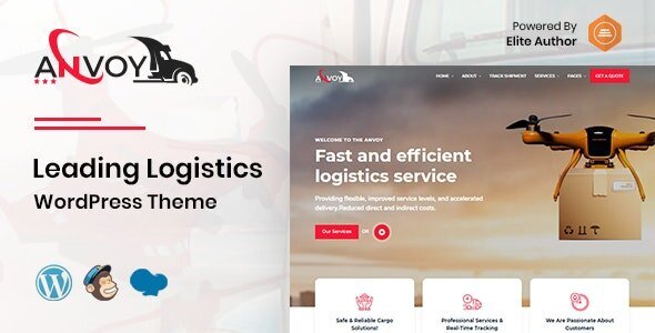 Anvoy -Logistics WordPress - ThemeForest 25352648