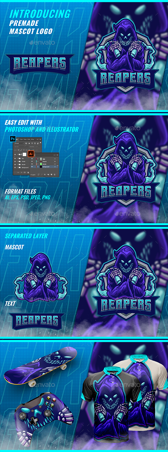 Dark Reaper - Mascot & Esport Logo