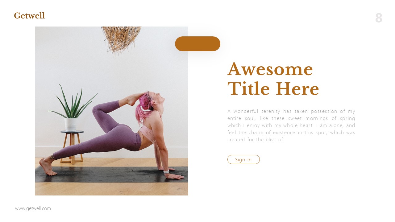Getwell Wellness Presentation Template, Presentation Templates ...