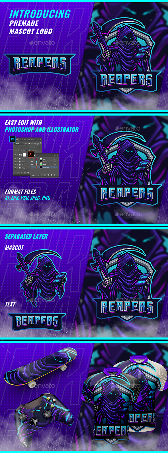 [DOWNLOAD]Death Reaper - Mascot & Esport Logo