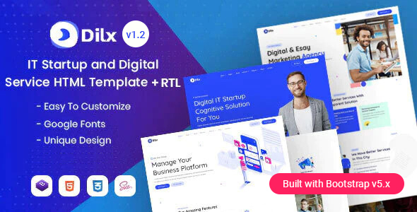 Incredible Dilx - IT & Marketing Startup Bootstrap 5 Template