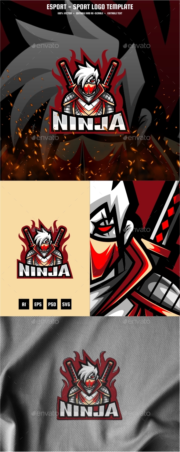 [DOWNLOAD]Ninja Assassin E-sport and Sport Logo Template