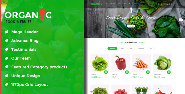 Organic Food and - ThemeForest 22076943