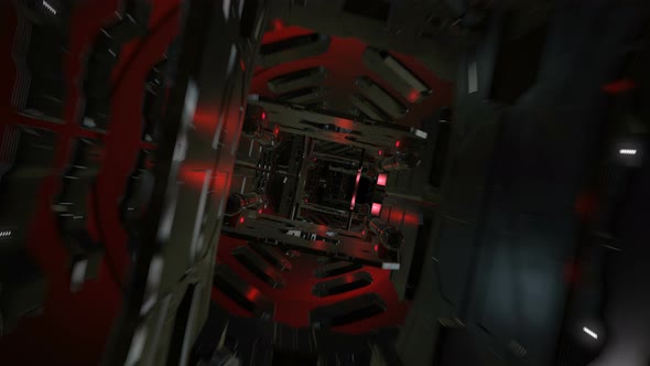 3d render of futuristic tunnel with light, loop. alt