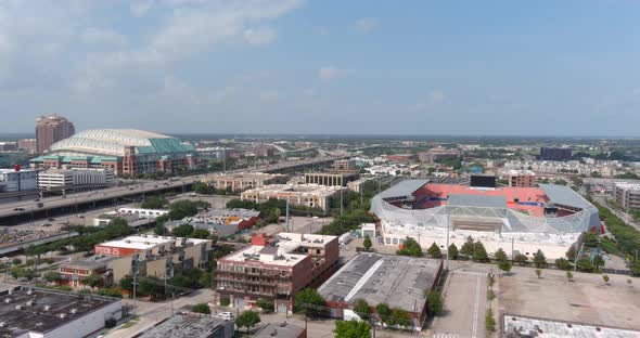 Aerial View of Downtown Houston Skyline alt