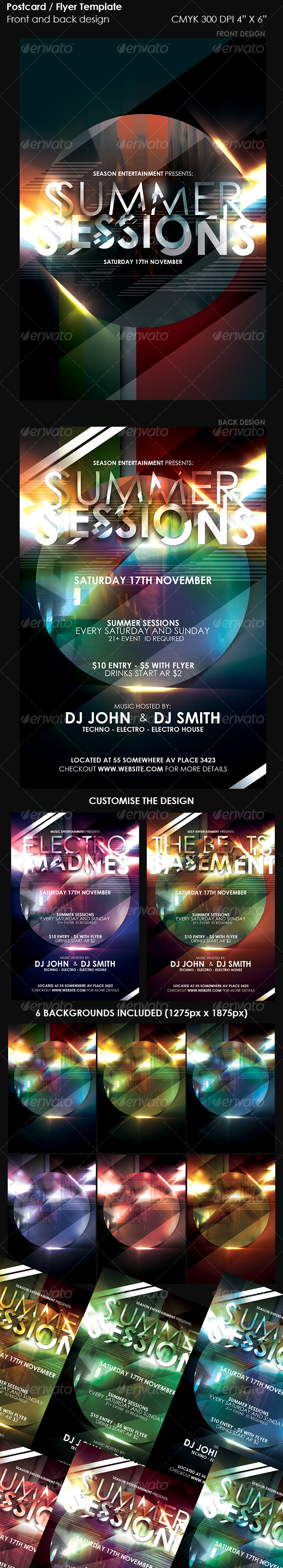 Flyer / Postcard Template. - Clubs & Parties Events