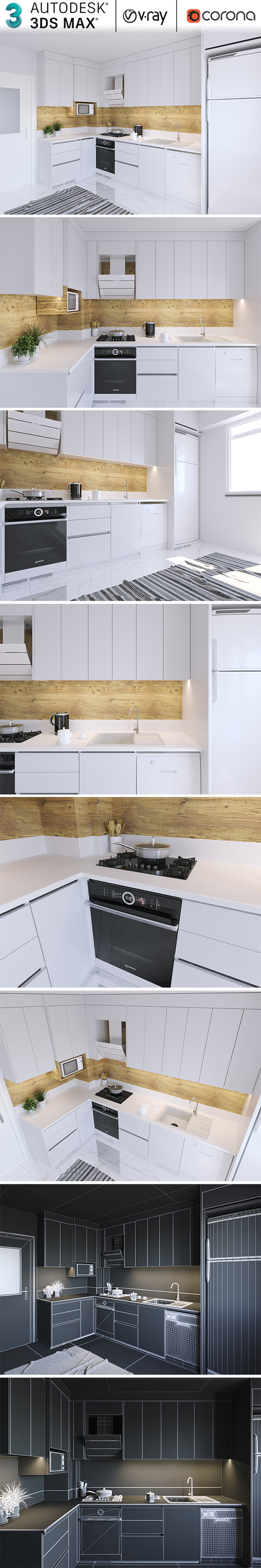 Modern Kitchen Realistic - 3Docean 31190857
