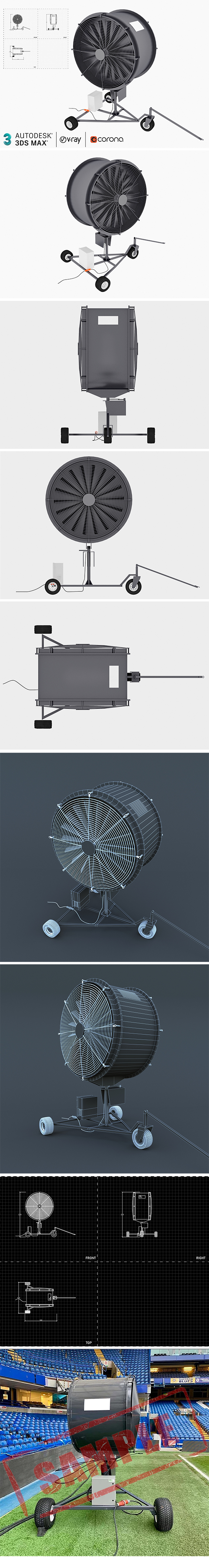 Industrial Turf Fan - 3Docean 31191994