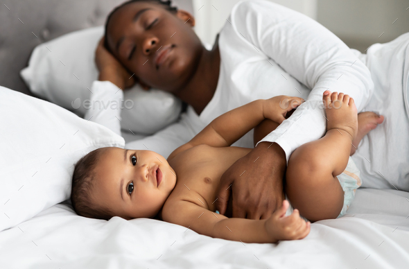 african american baby sleeping