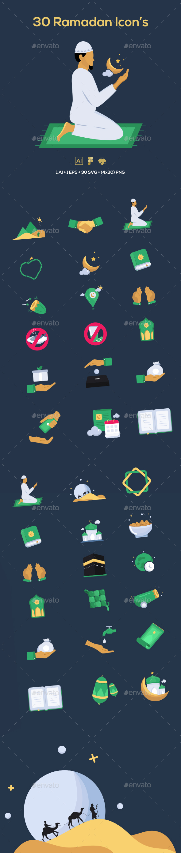 Download Free Download 30 Ramadan Icons