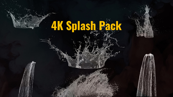 Water Splash Pack - 4k