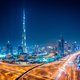 Night dubai downtown skyline, Dubai, United Arab Emirates - PhotoDune Item for Sale