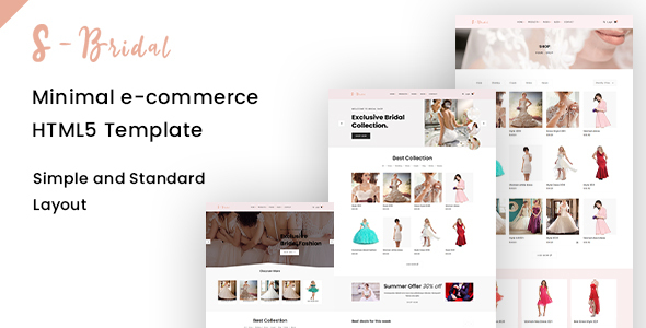 sBridal – Minimal E-commerce Html Template