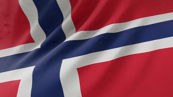 Norwegian flag waving in the wind. alt