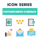50 Customer Survey & Feedback Icons | Pasteline Series