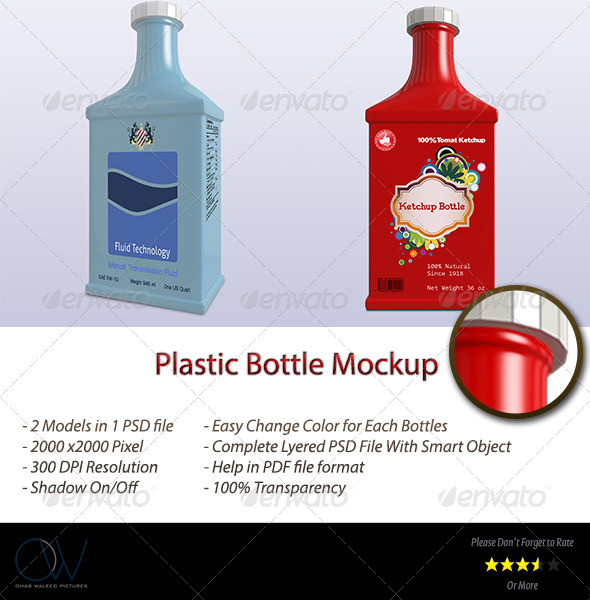 Plastic Bottle Mockup