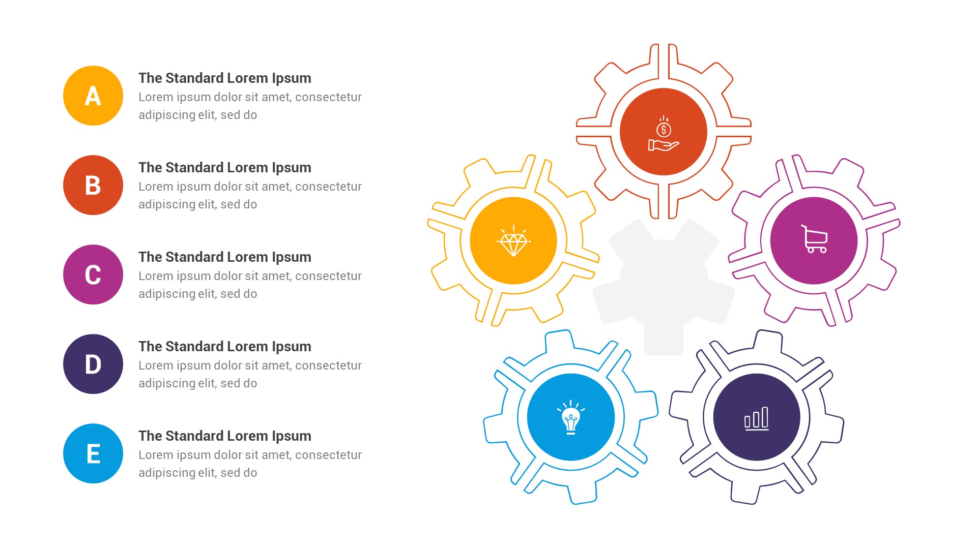 Gear Diagrams PowerPoint & Illustrator Template, Presentation Templates