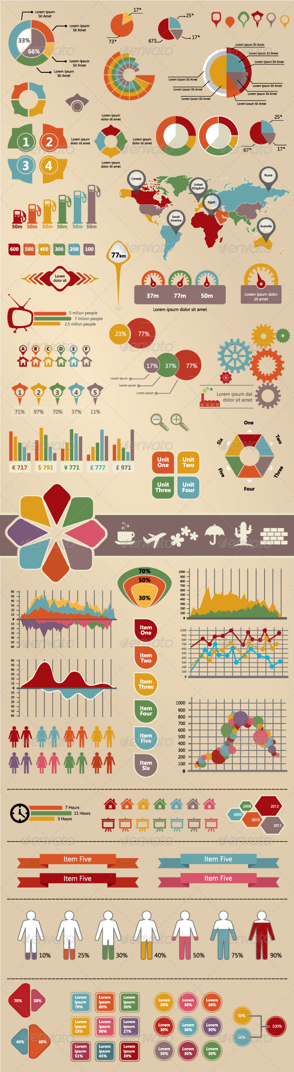 Info-Graphic Elements - Set 2 - Web Elements Vectors